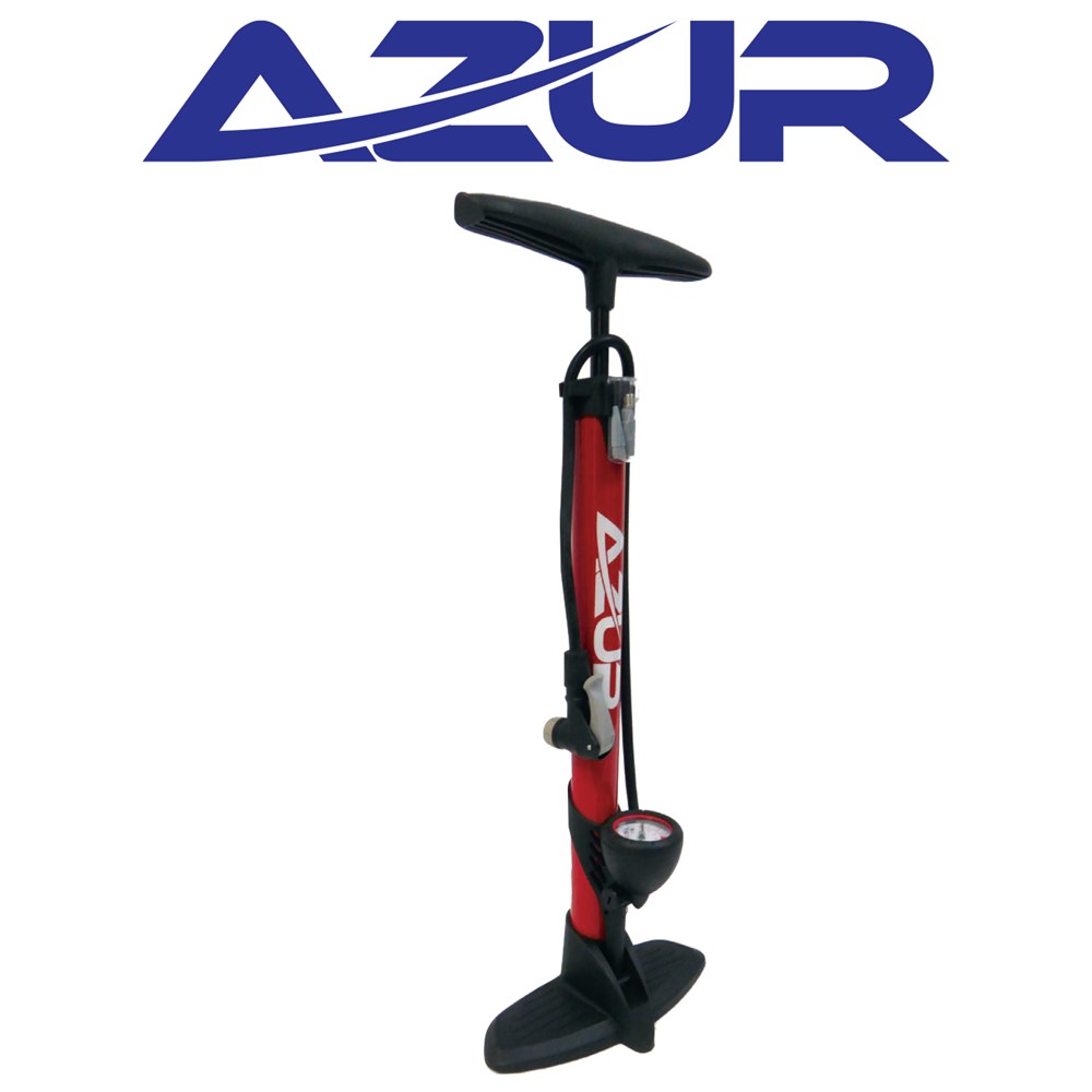 AAFPCVR Alloy Clever Valve Pump With Gauge Red Bike Corp