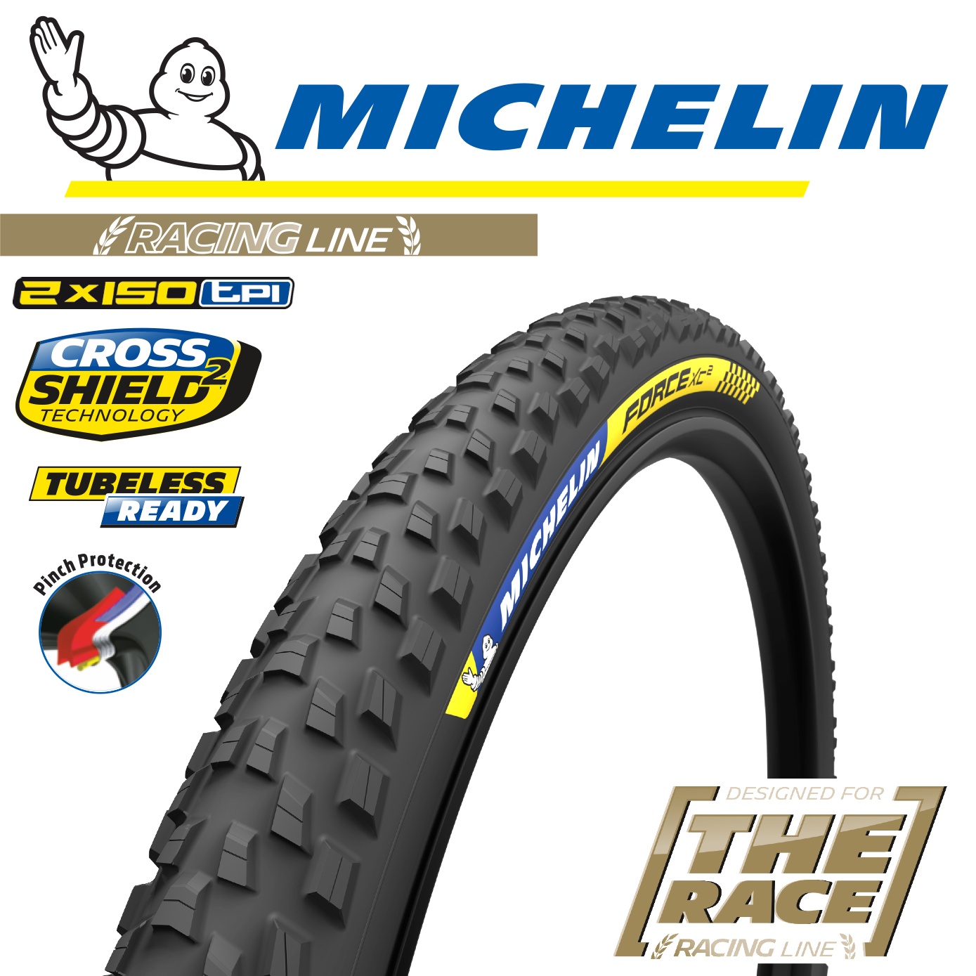 Pneu VTT Michelin Force XC2 - 29 X 2.25 - Noir - Neuf