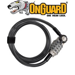OG Series - Light Up Coiled Cable Lock Combo - 150cm x 8mm