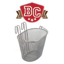 Small Wire Front Basket With Handle - Silver