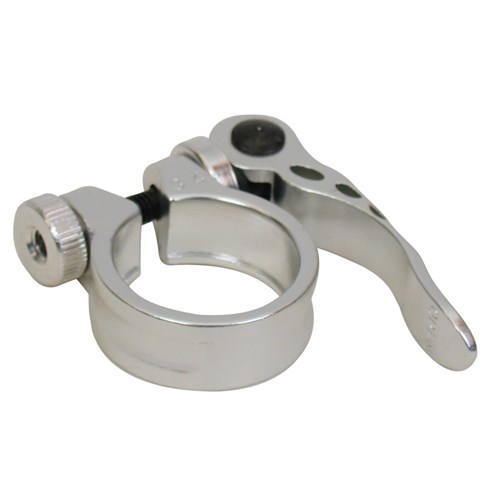SEAT CLAMP W/QR 28.6MM SILVER